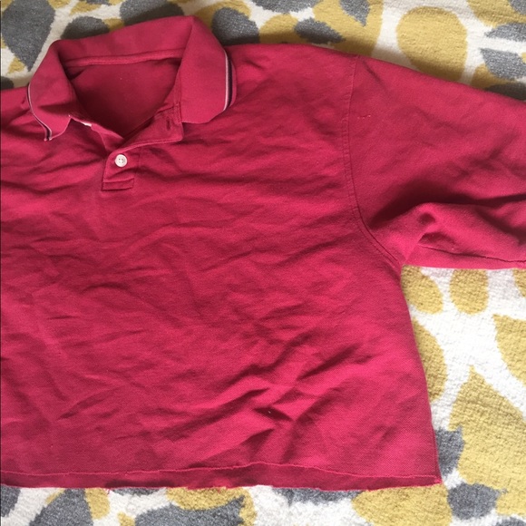 Vintage styled Red Cropped Polo - Picture 3 of 6